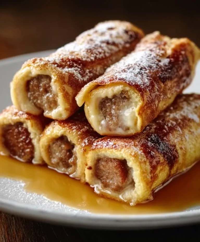 Beef Sausage French Toast Roll-Ups Delicious Breakfast