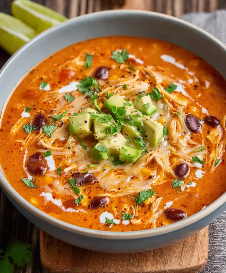 Creamy Chicken Enchilada Soup- Easy Weeknight Dinner