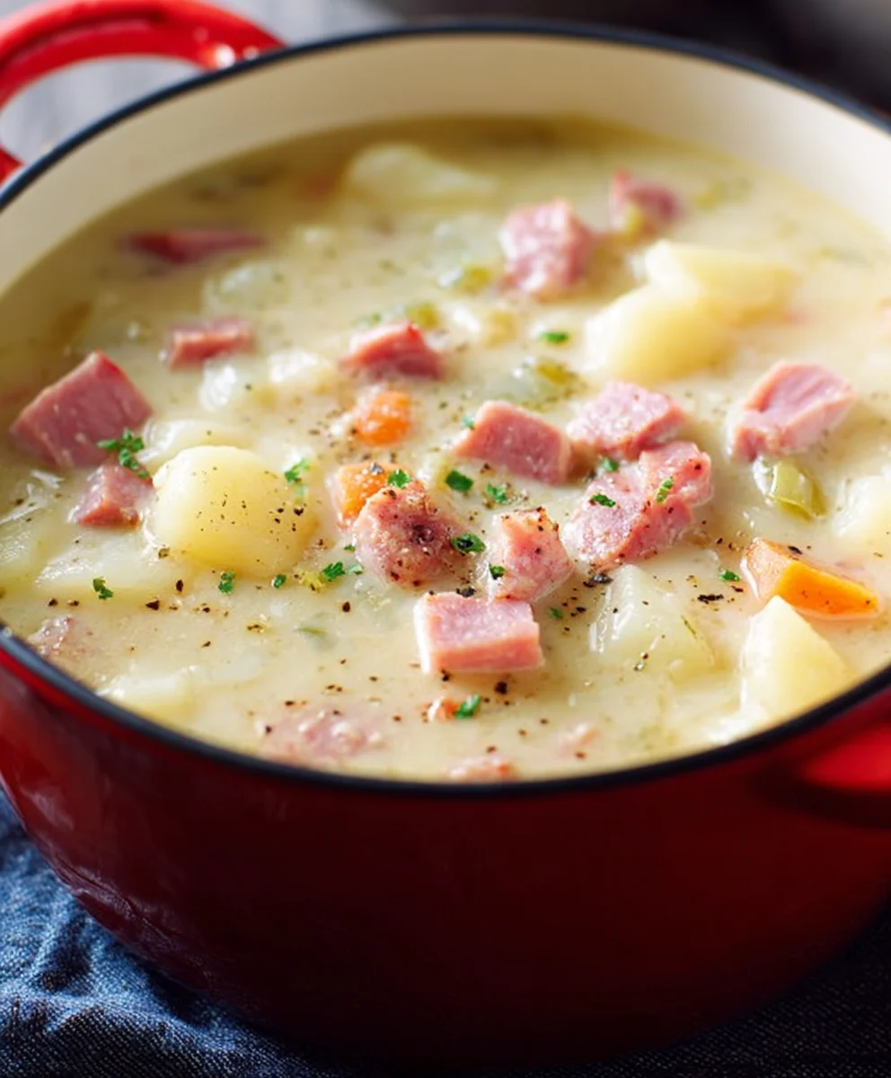 Easy Beef Beef Ham Potato Soup- Comforting Meal