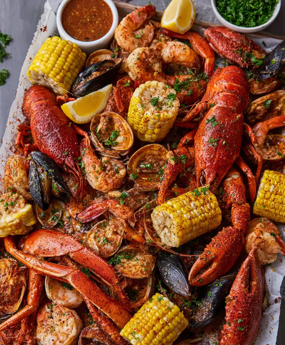 Spicy Garlic Butter Cajun Seafood Boil - Easy Homemade Recipe