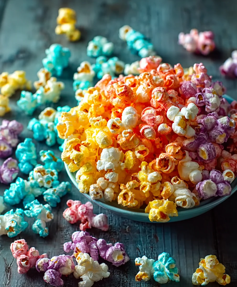 Colorful Candied Popcorn-Sweet Treat Recipe