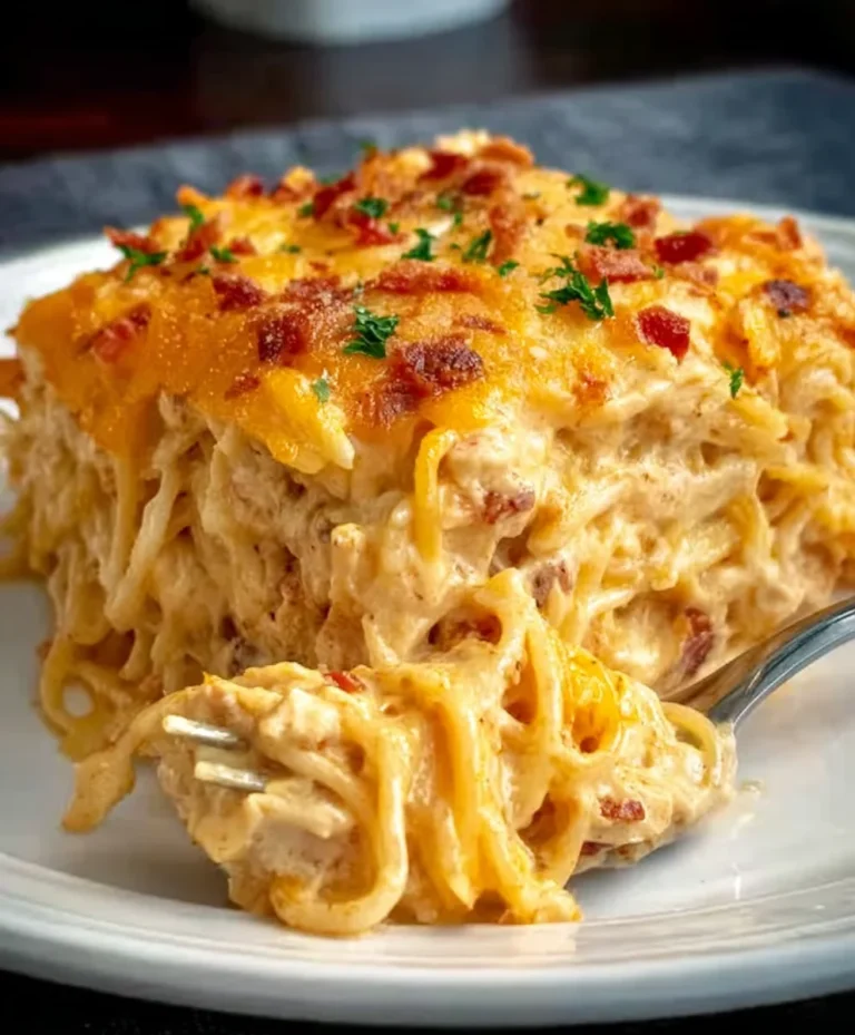 Spicy Southern Cheesy Chicken Spaghetti Casserole