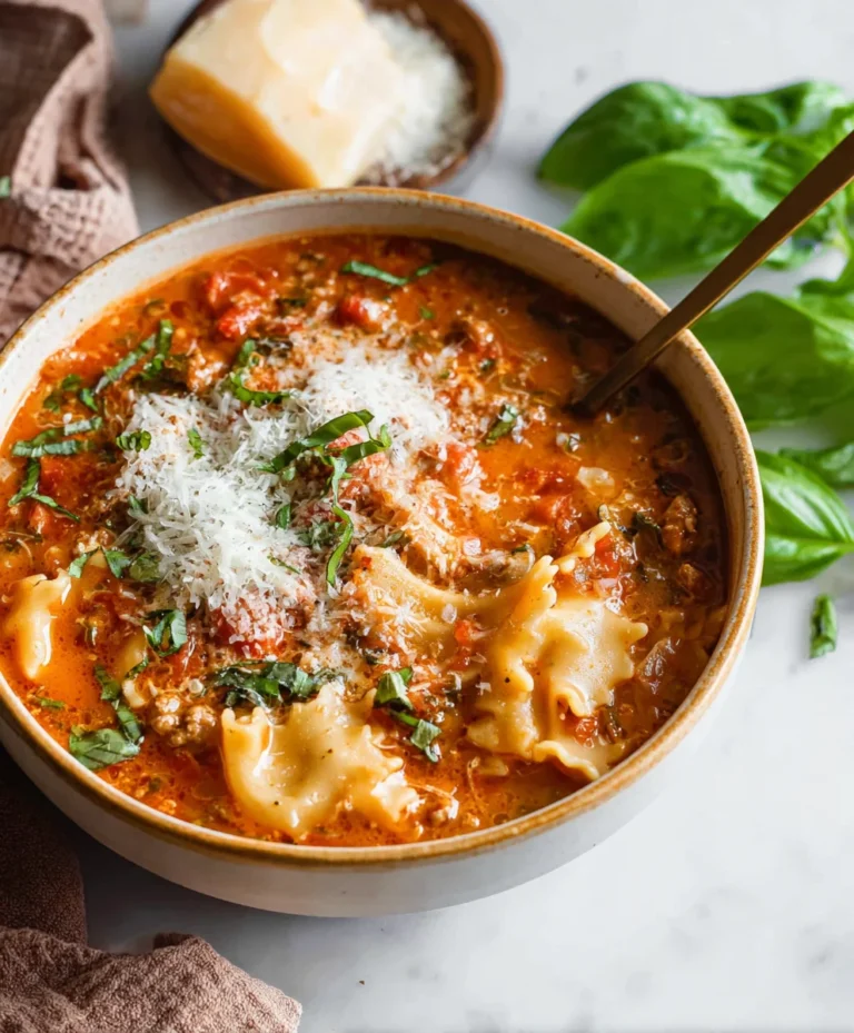 Easy Creamy Lasagna Soup Recipe – Quick & Delicious