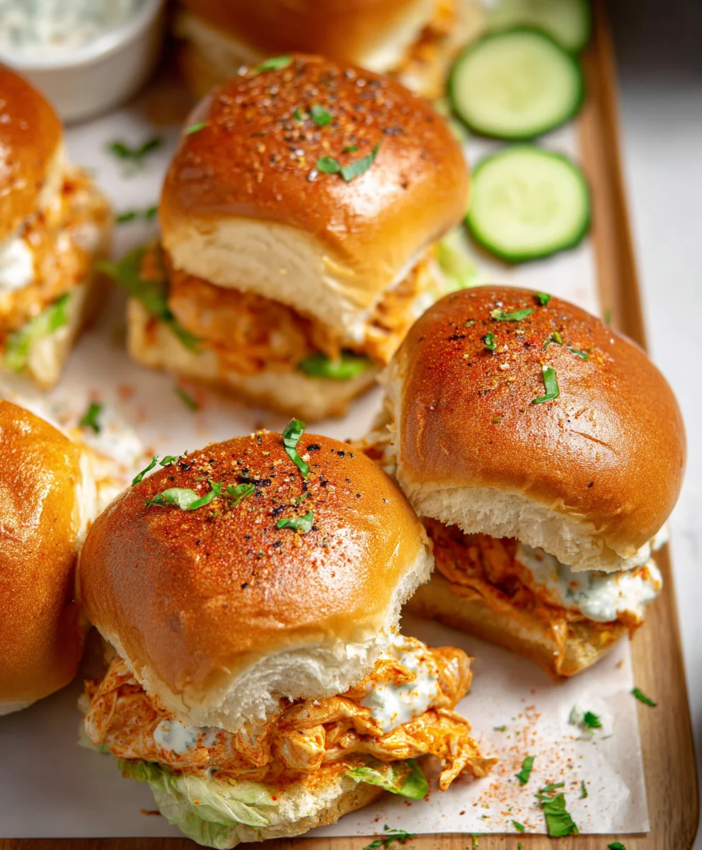 Spicy Buffalo Chicken Sliders - Easy Appetizer Recipe