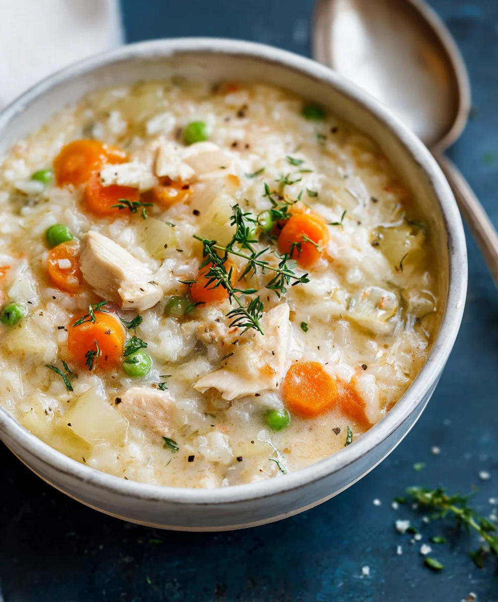 Creamy Chicken Rice Soup - Easy Comfort Food