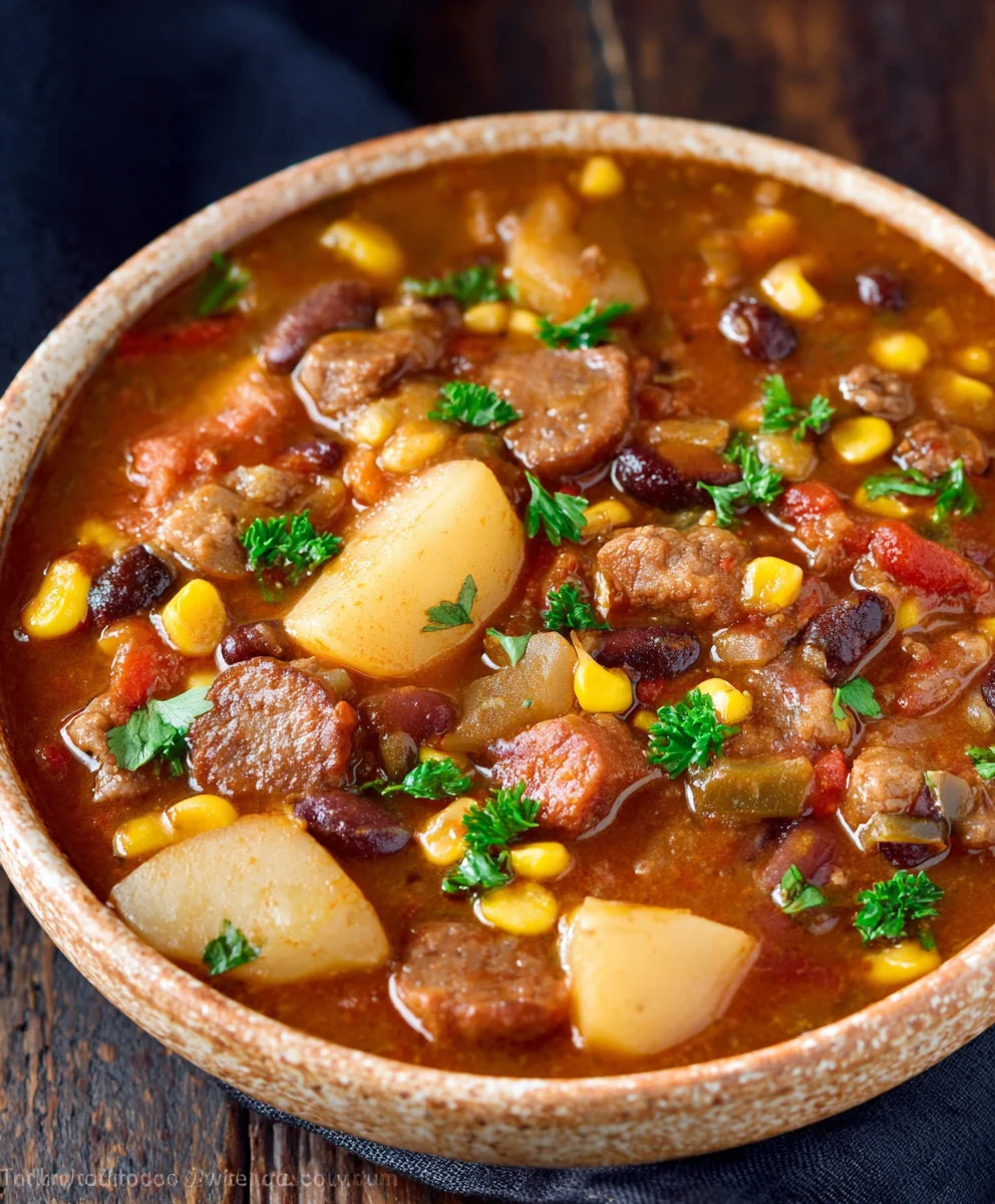 Hearty Beef Cowboy Stew-Easy Homestyle Recipe
