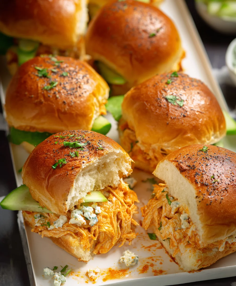 Spicy Buffalo Chicken Sliders - Easy Appetizer Recipe