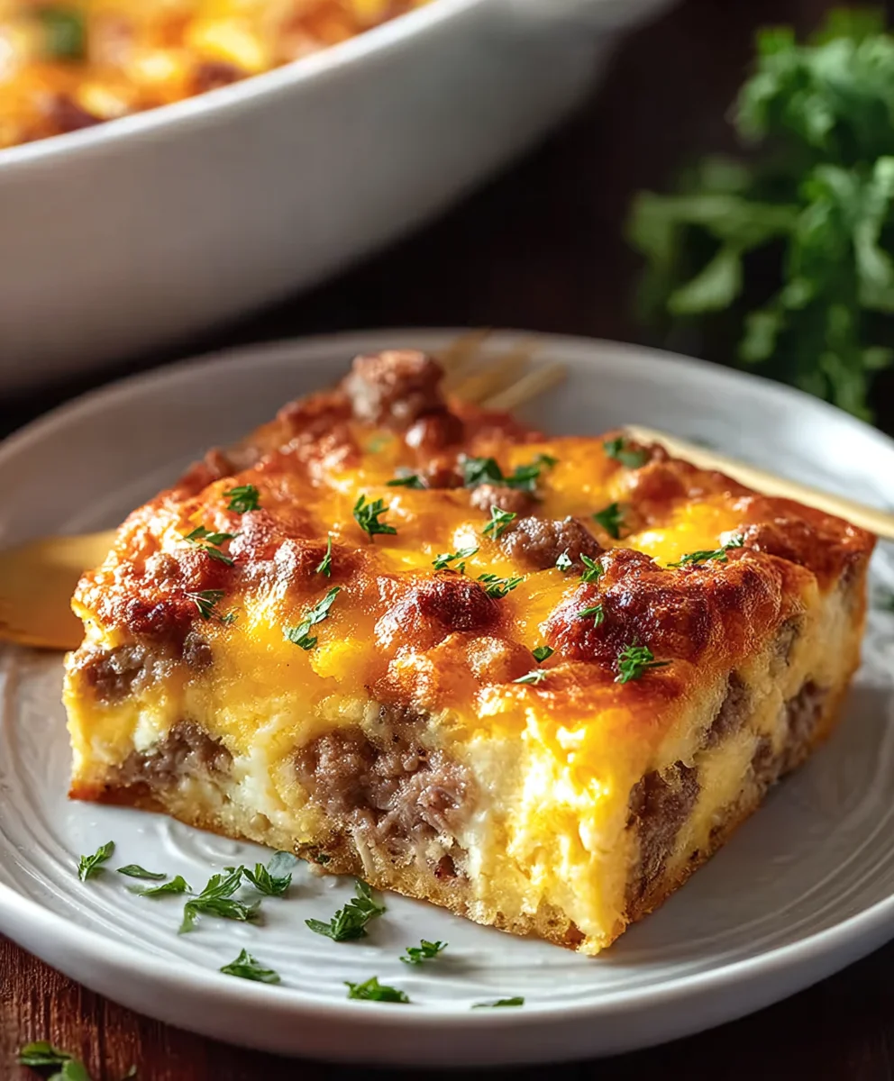 Easy Beef Sausage Egg Casserole Breakfast Bake