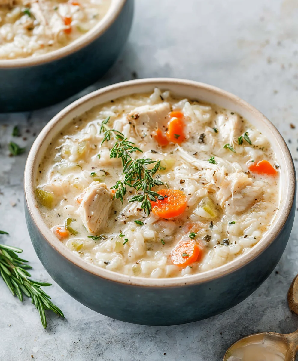 Creamy Chicken Rice Soup - Easy Comfort Food