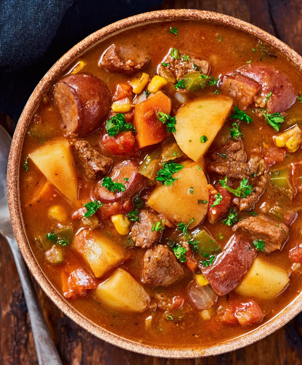 Hearty Beef Cowboy Stew-Easy Homestyle Recipe