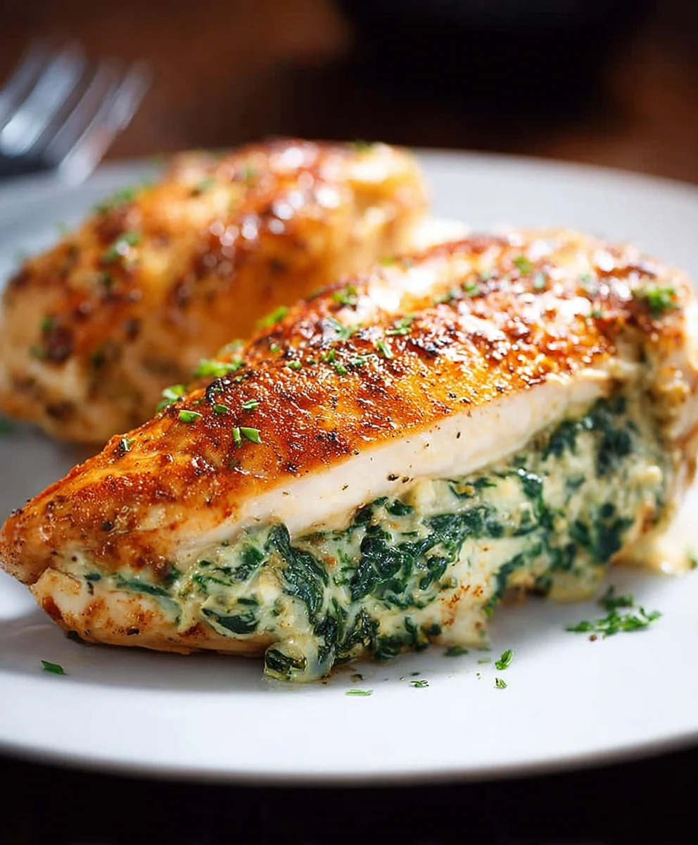 Spinach Stuffed Chicken Breasts- Easy & Delicious Recipe