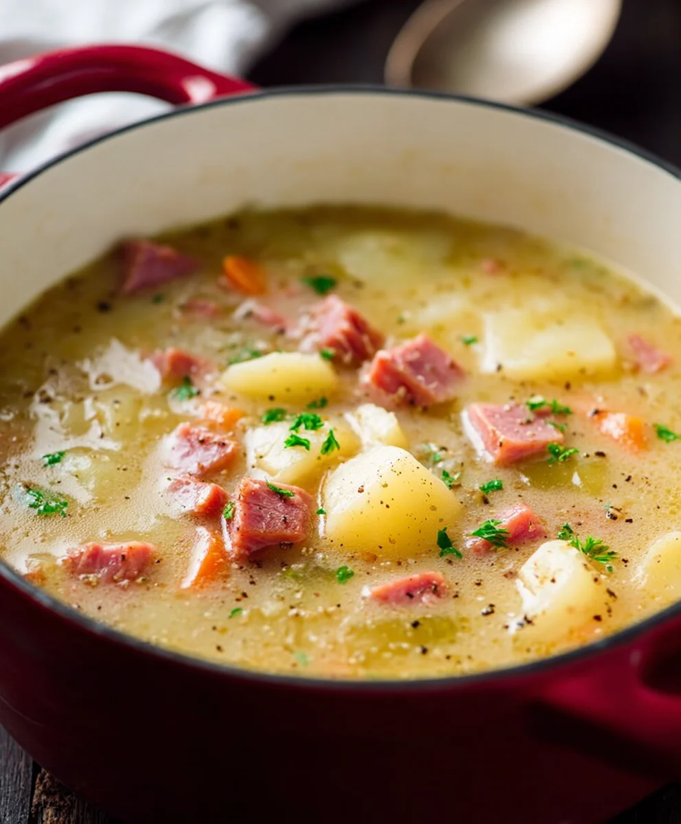 Easy Beef Beef Ham Potato Soup- Comforting Meal