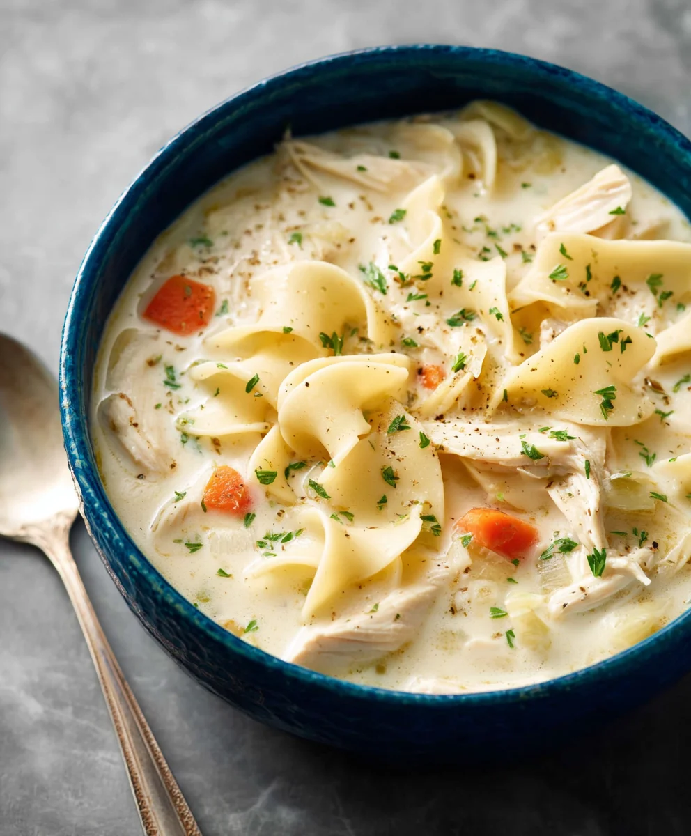 Creamy Chicken Noodle Soup - Easy Comfort Food