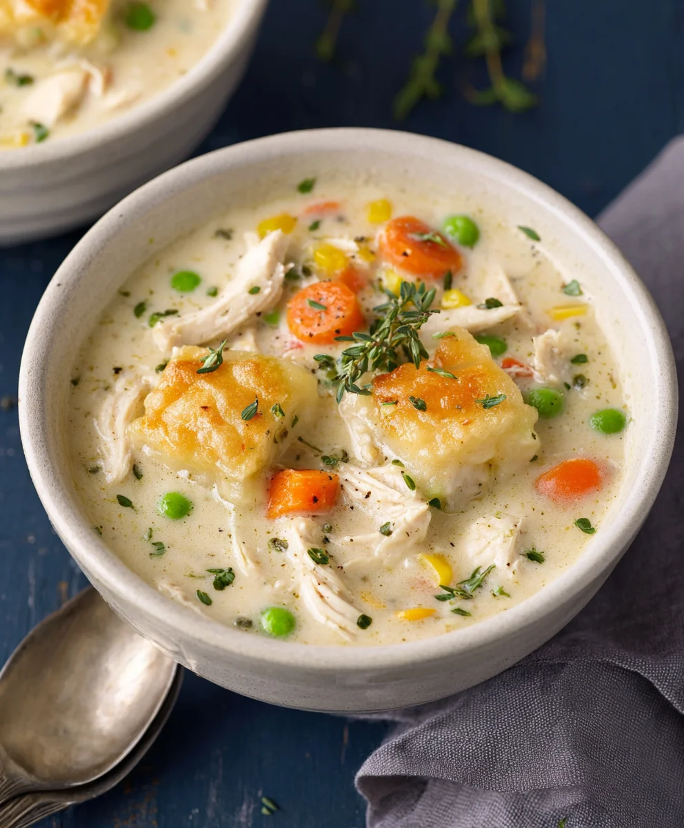 Creamy Chicken Pot Pie Soup - Comfort in a Bowl