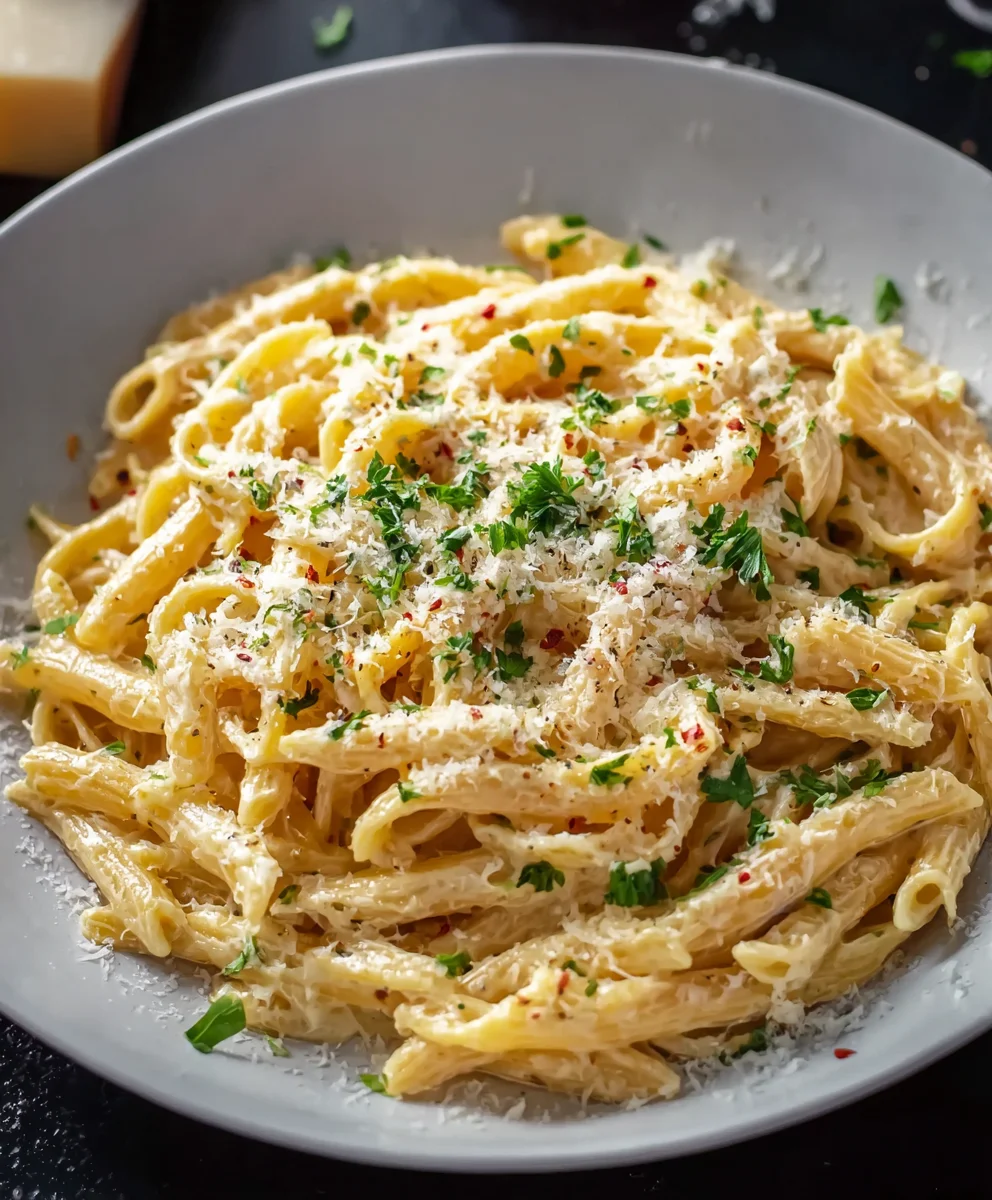 One Pot Creamy Garlic Pasta-Quick & Easy Meal