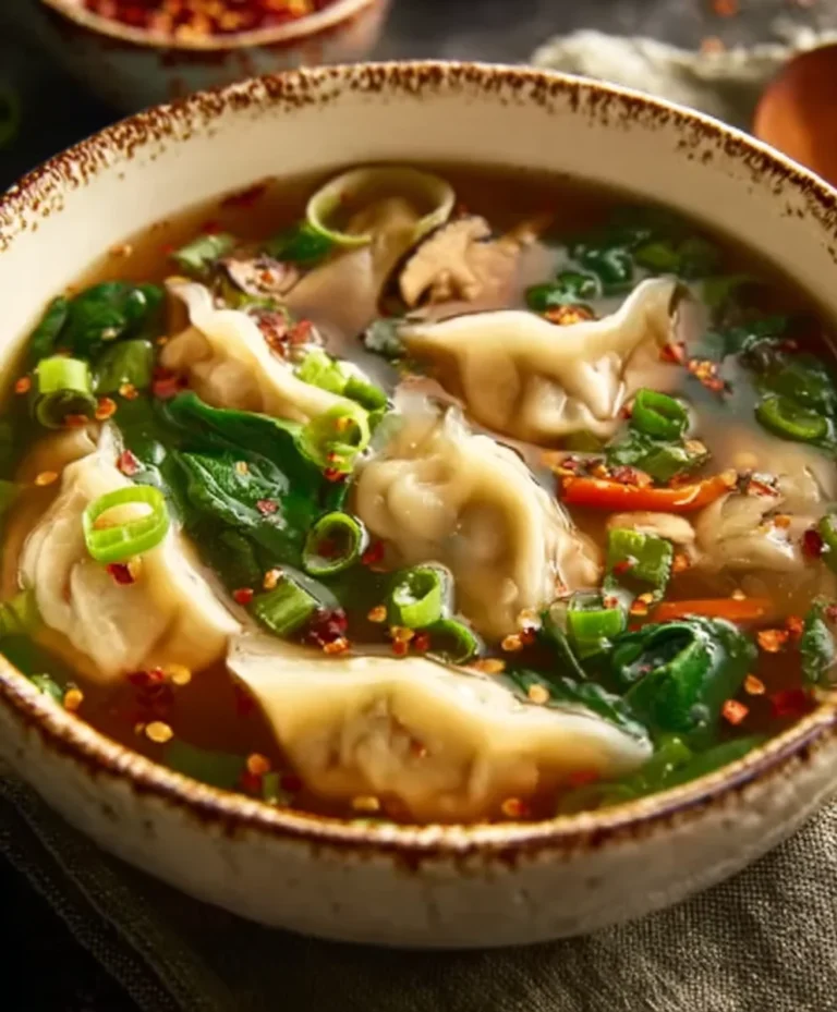 Hearty Beef Potsticker Soup Easy Delicious Recipe