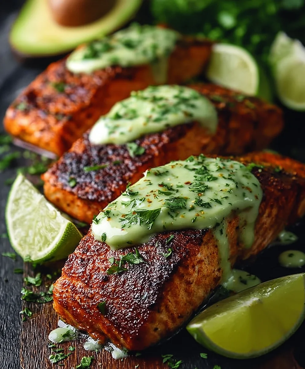 Cajun Salmon Avocado Lime-Healthy Flavorful