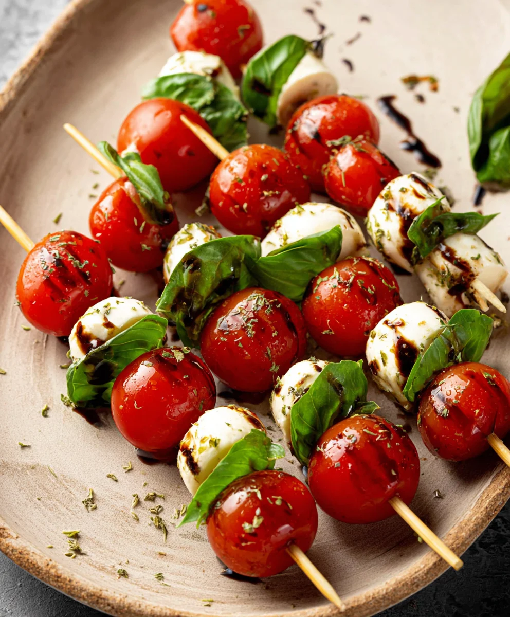 Easy Caprese Skewers Recipe - Fresh & Delicious