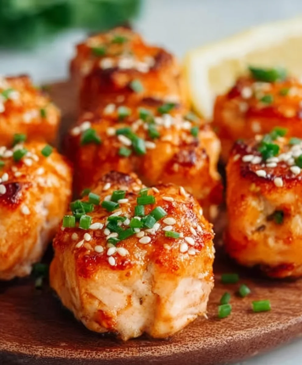 Bang Bang Salmon Bites - Easy Quick Salmon Appetizer
