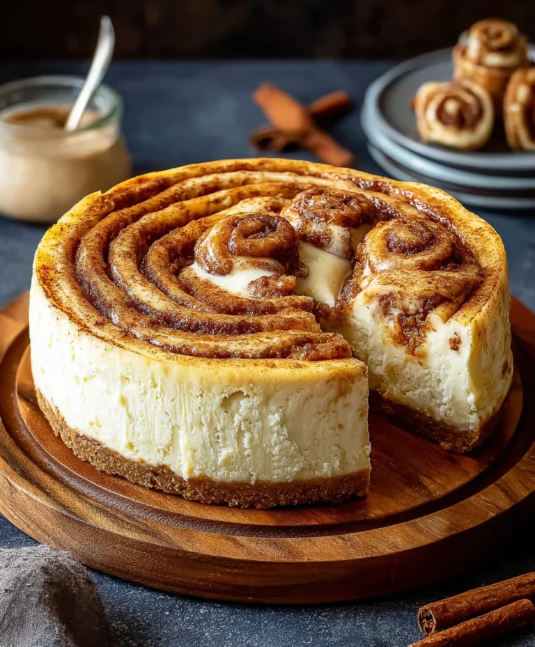Cinnamon Roll Cheesecake-Decadent Swirl Dessert