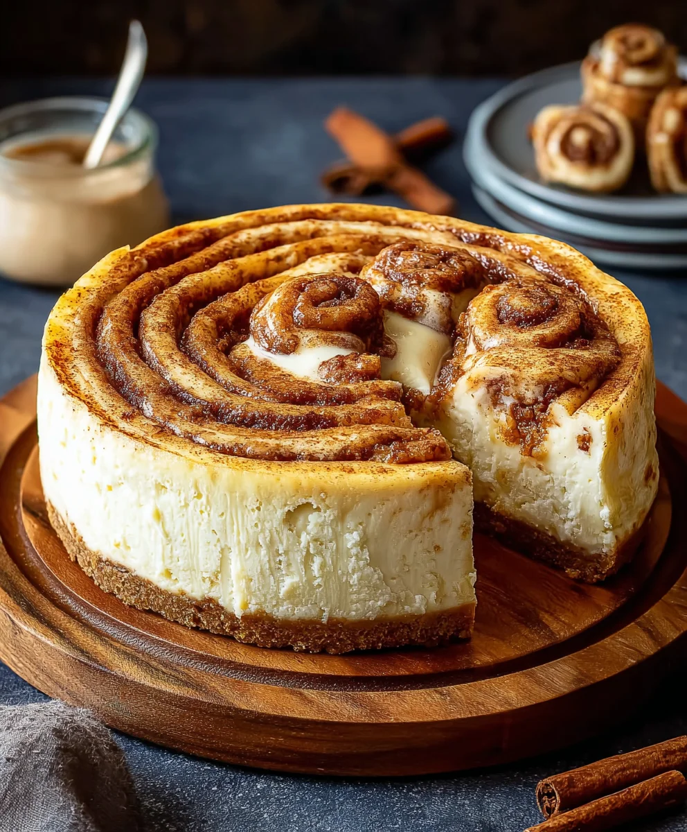 Cinnamon Roll Cheesecake-Decadent Swirl Dessert