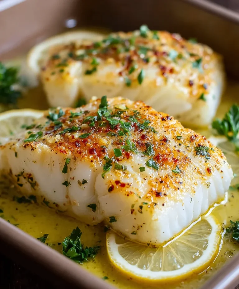 Lemon Garlic Butter Baked Cod-Easy & Flavorful
