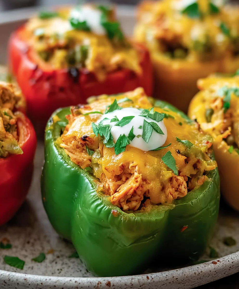 Easy Chicken Stuffed Peppers Recipe - Healthy & Delicious