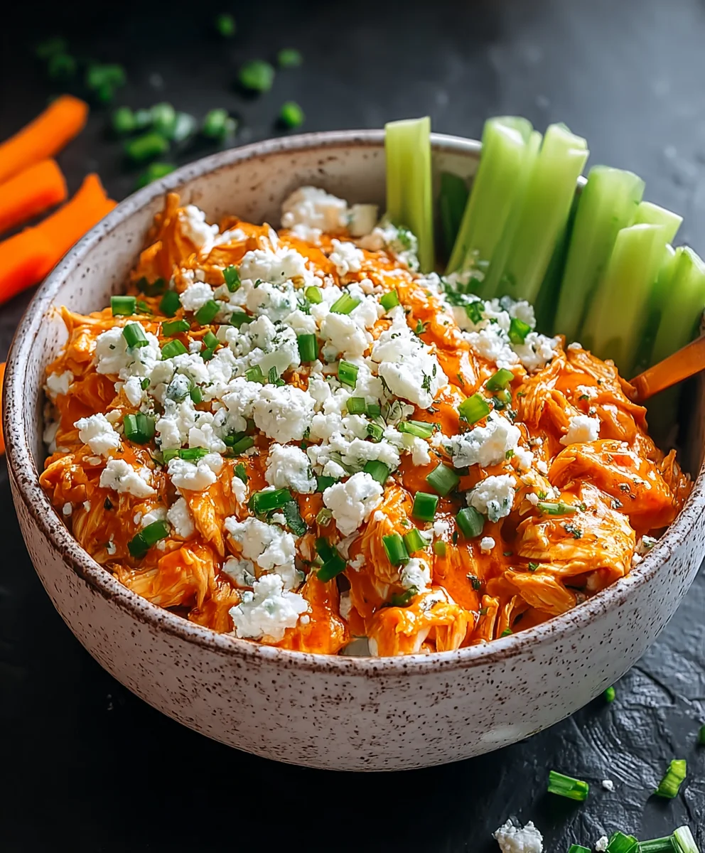 Buffalo Chicken Cottage Cheese Bowl-Healthy & Easy