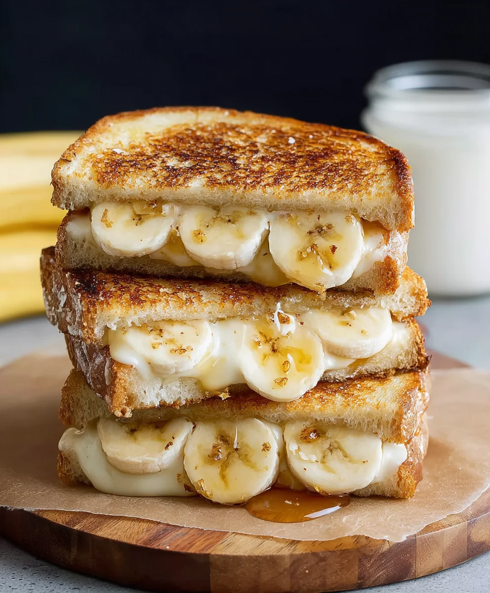 Honey Banana Grilled Cheese-Sweet & Savory Delight