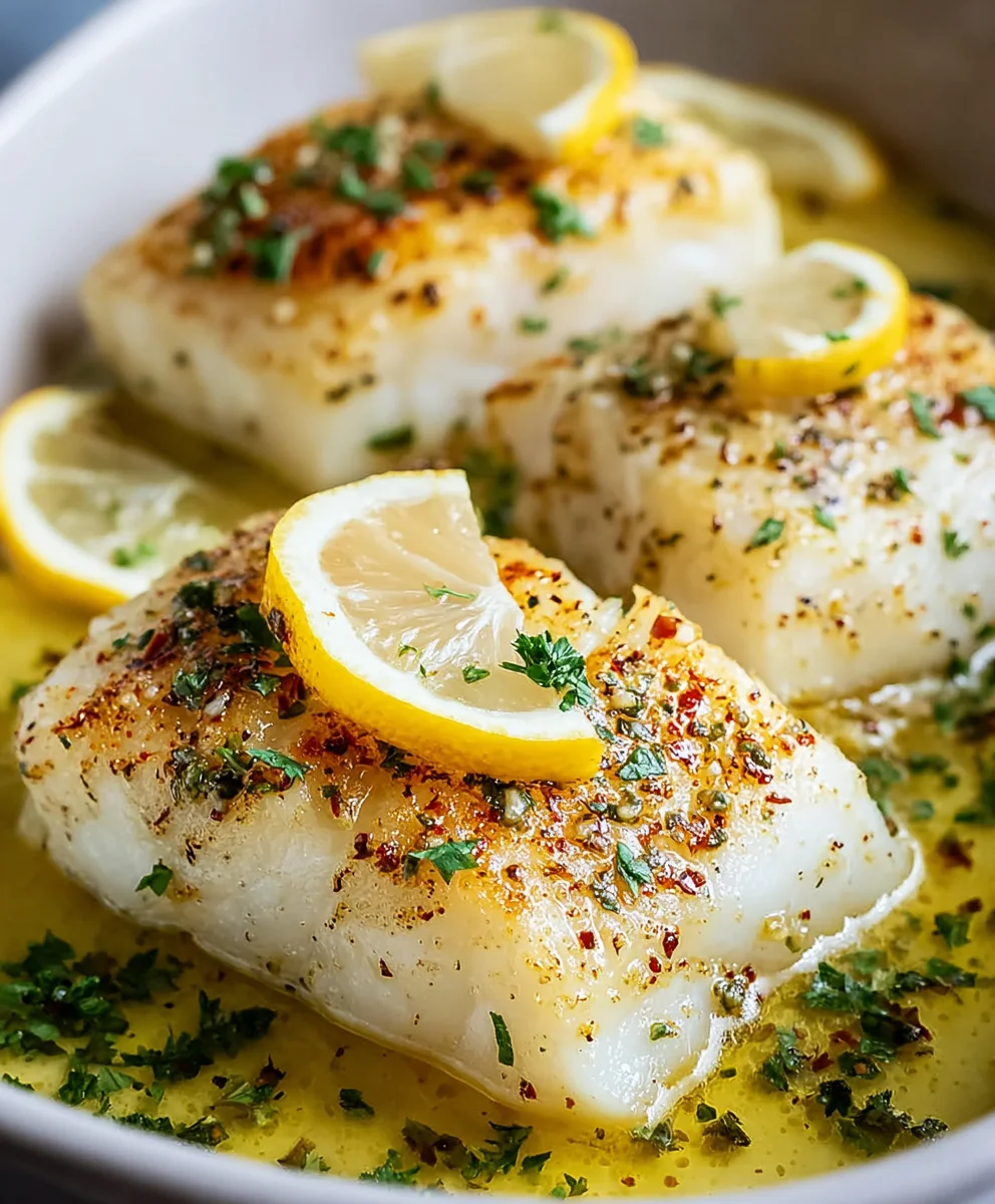Lemon Garlic Butter Baked Cod-Easy & Flavorful