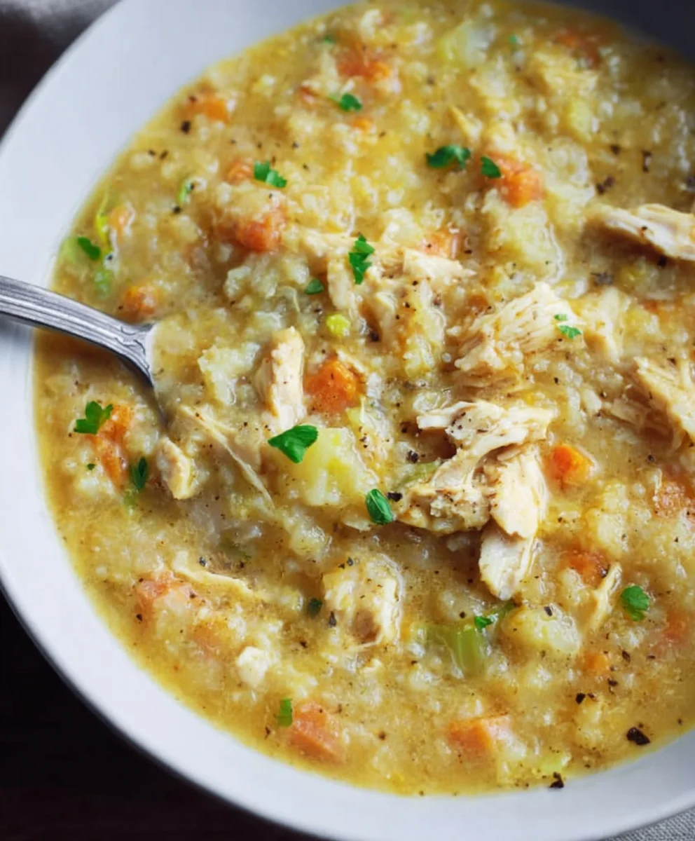 Quick Cauliflower Chicken Soup Anti Inflammatory