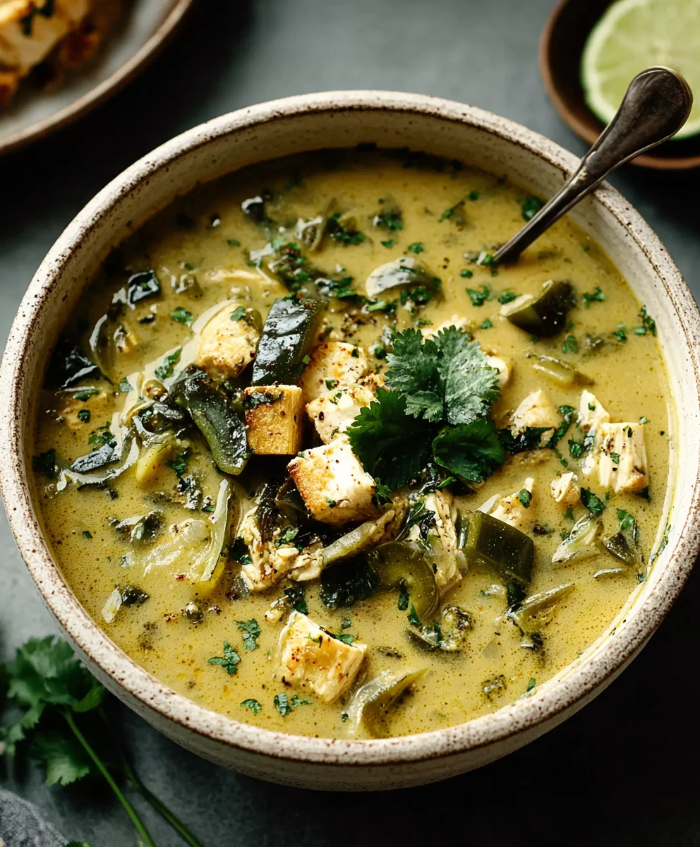 Comforting Roasted Poblano Soup - Easy & Delicious