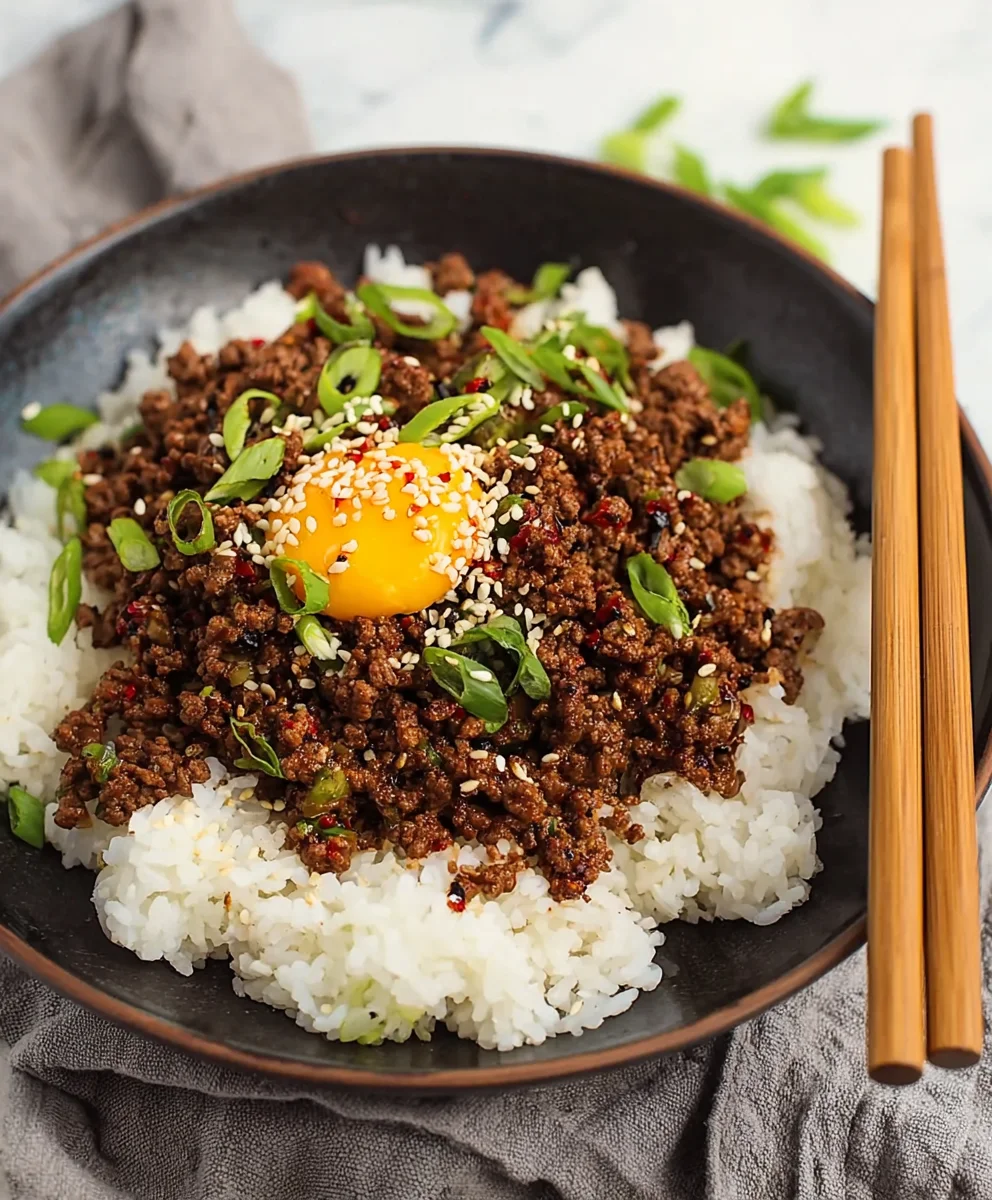 Easy Korean Ground Beef Bowl - Minute Meal