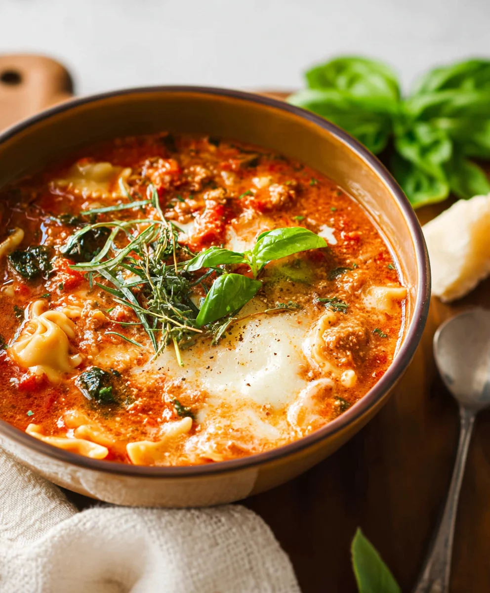 Easy Creamy Lasagna Soup - Quick Comfort Dish
