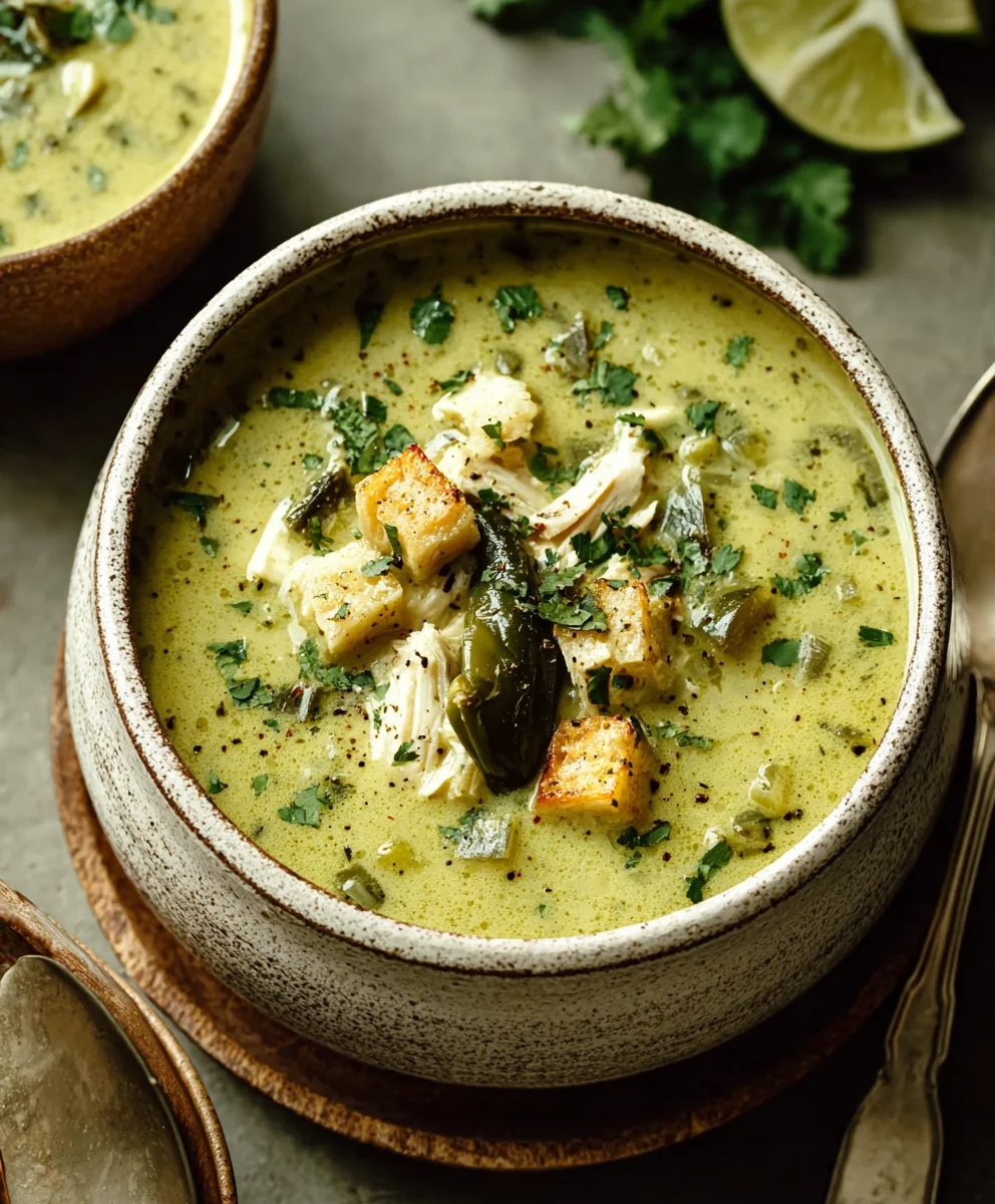 Comforting Roasted Poblano Soup - Easy & Delicious