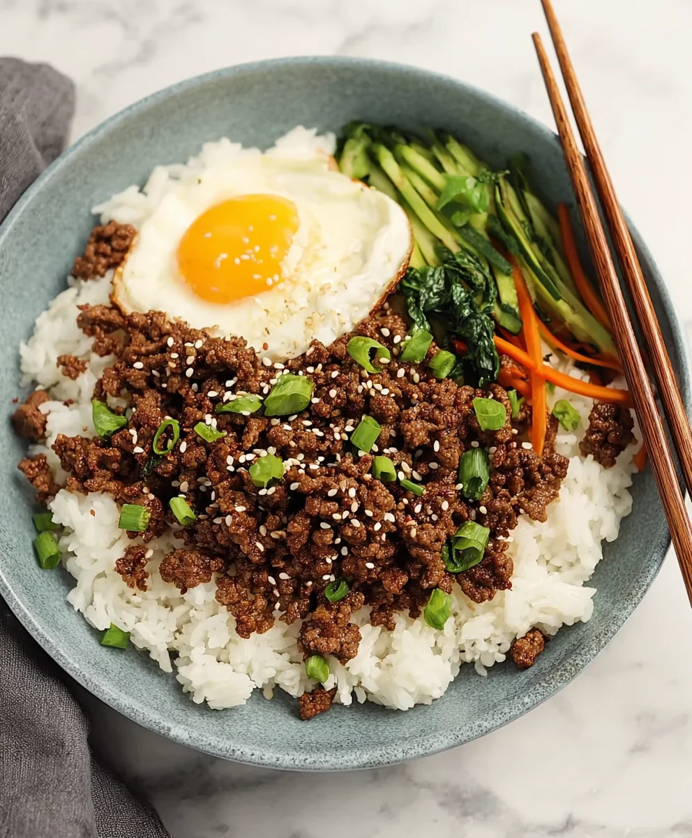 Easy Korean Ground Beef Bowl - Minute Meal