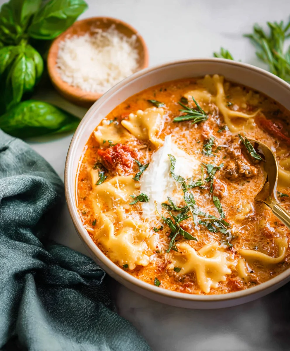 Easy Creamy Lasagna Soup - Quick Comfort Dish