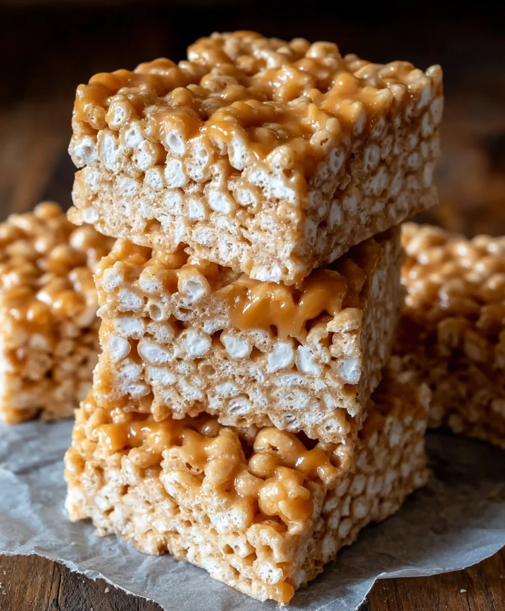 Brown Butter Dulce de Leche Rice Krispie Treats