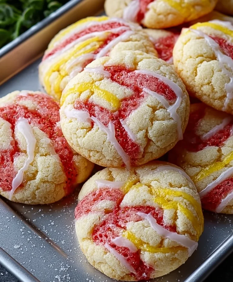 Strawberry Lemon Pound Cake Cookies-Easy Recipe