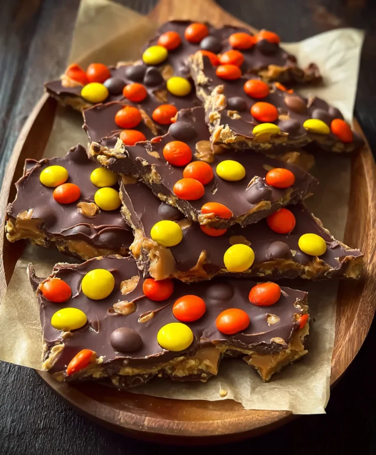 Reese’s Pieces Peanut Butter Bark Recipe-Easy Treat