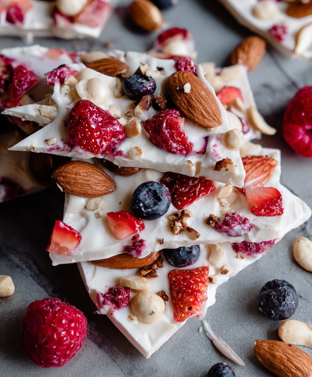 Easy Frozen Yogurt Bark Recipe - Healthy Treat
