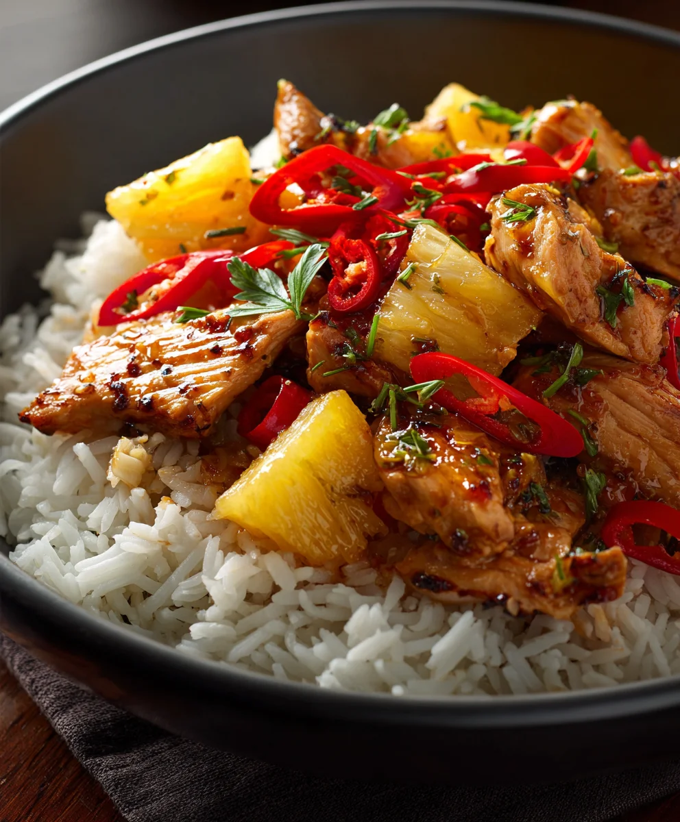 Easy Pineapple Chicken Rice Bowl Delight
