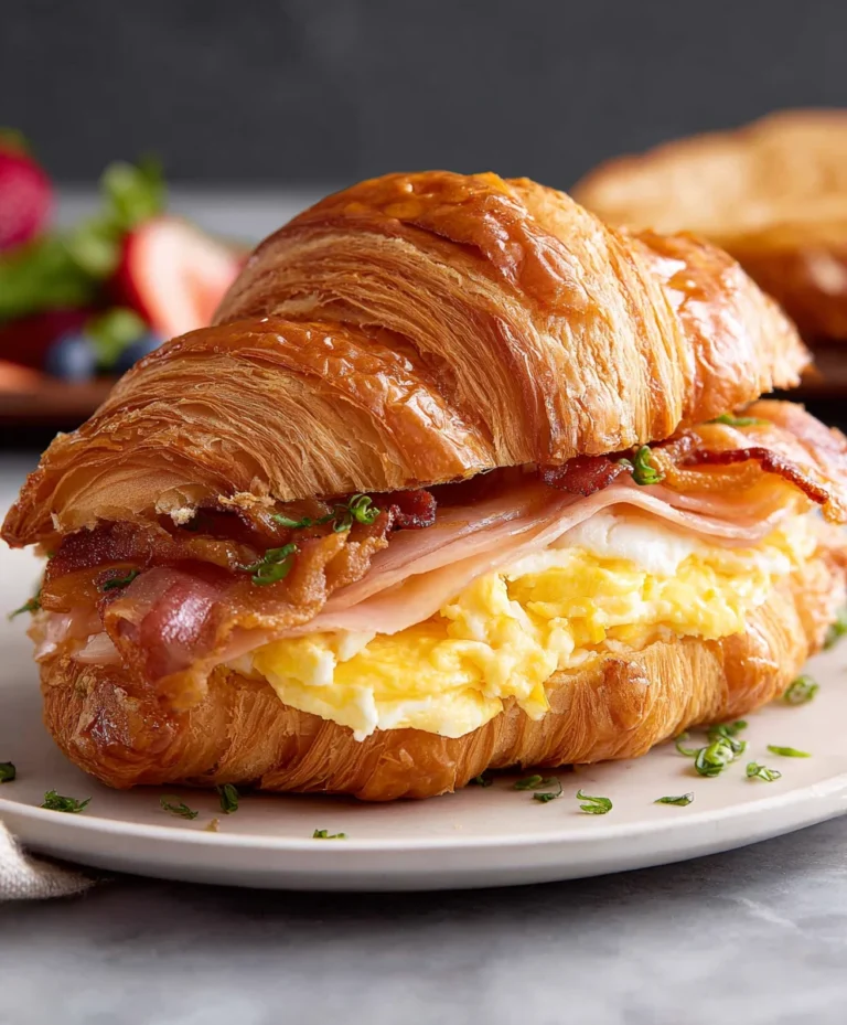 Easy Croissant Breakfast Sandwiches- Perfect Morning Meal