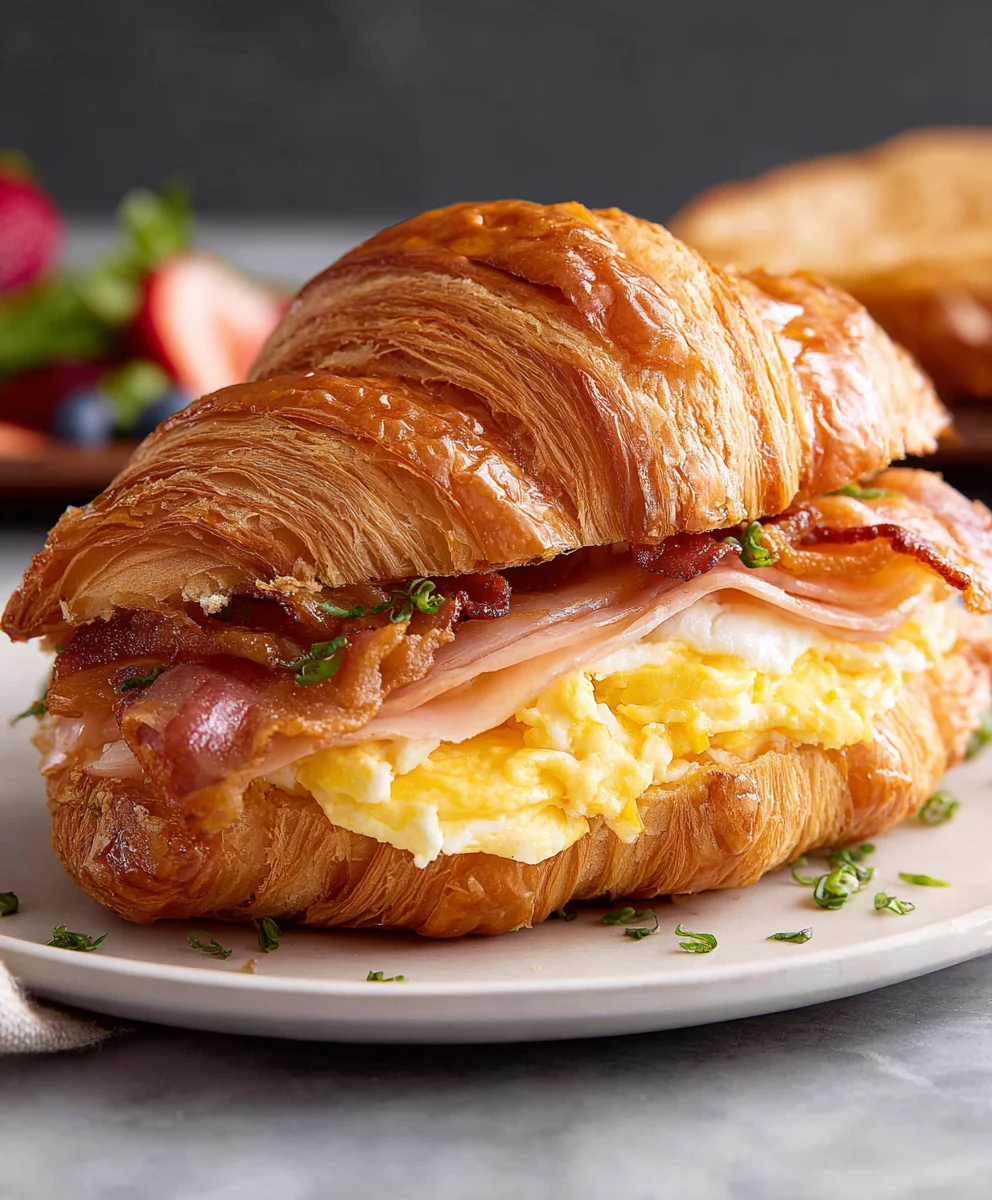 Easy Croissant Breakfast Sandwiches- Perfect Morning Meal