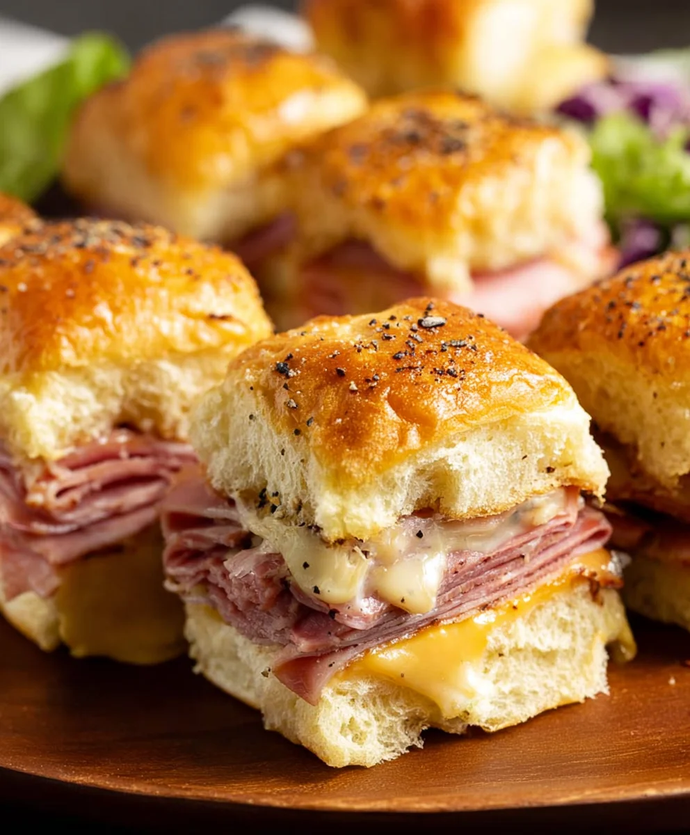 Beef Beef Ham Cheese Sliders - Easy Crowd Pleaser