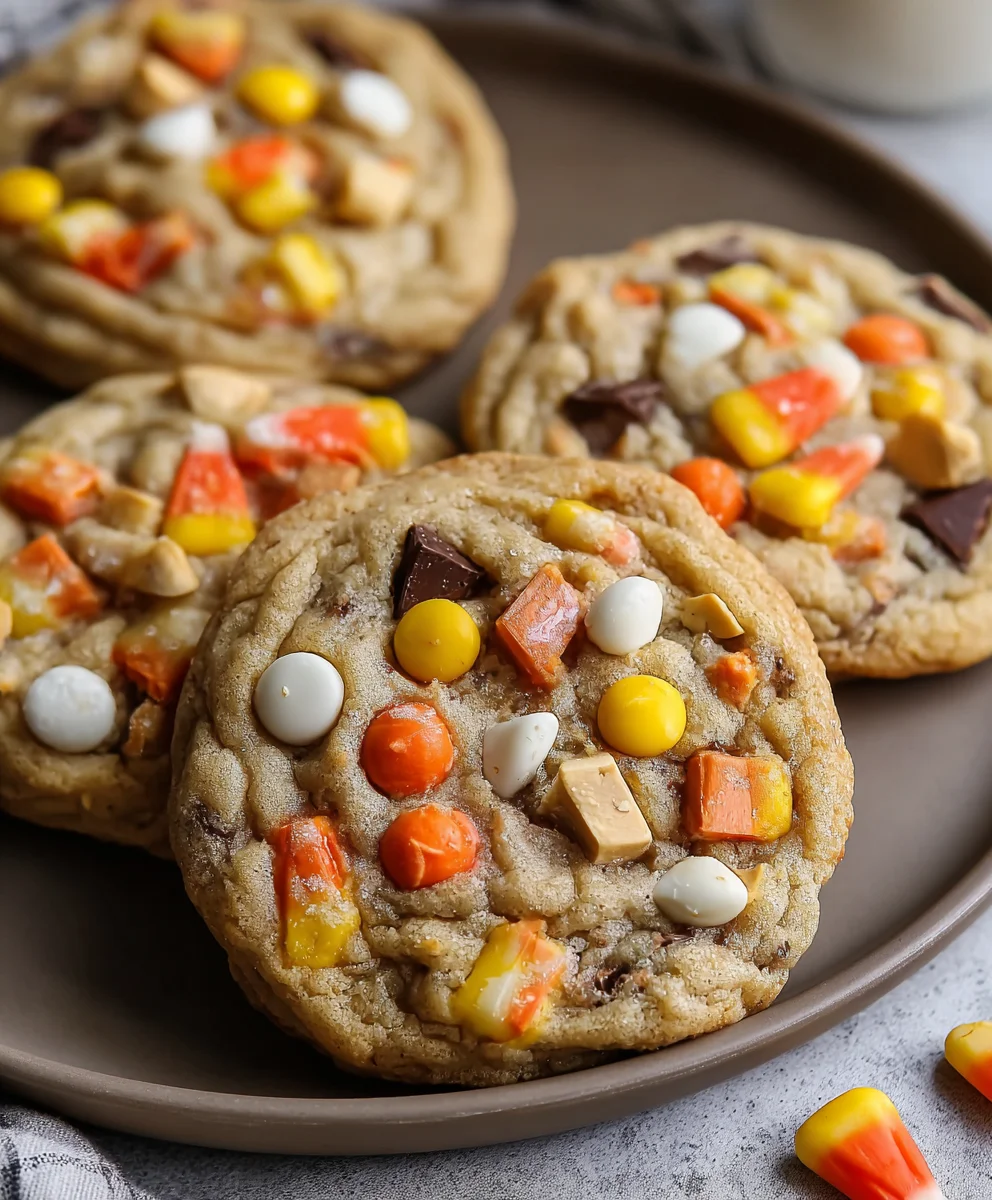 Candy Corn Trail Mix Cookies-Spooky Sweet Treats