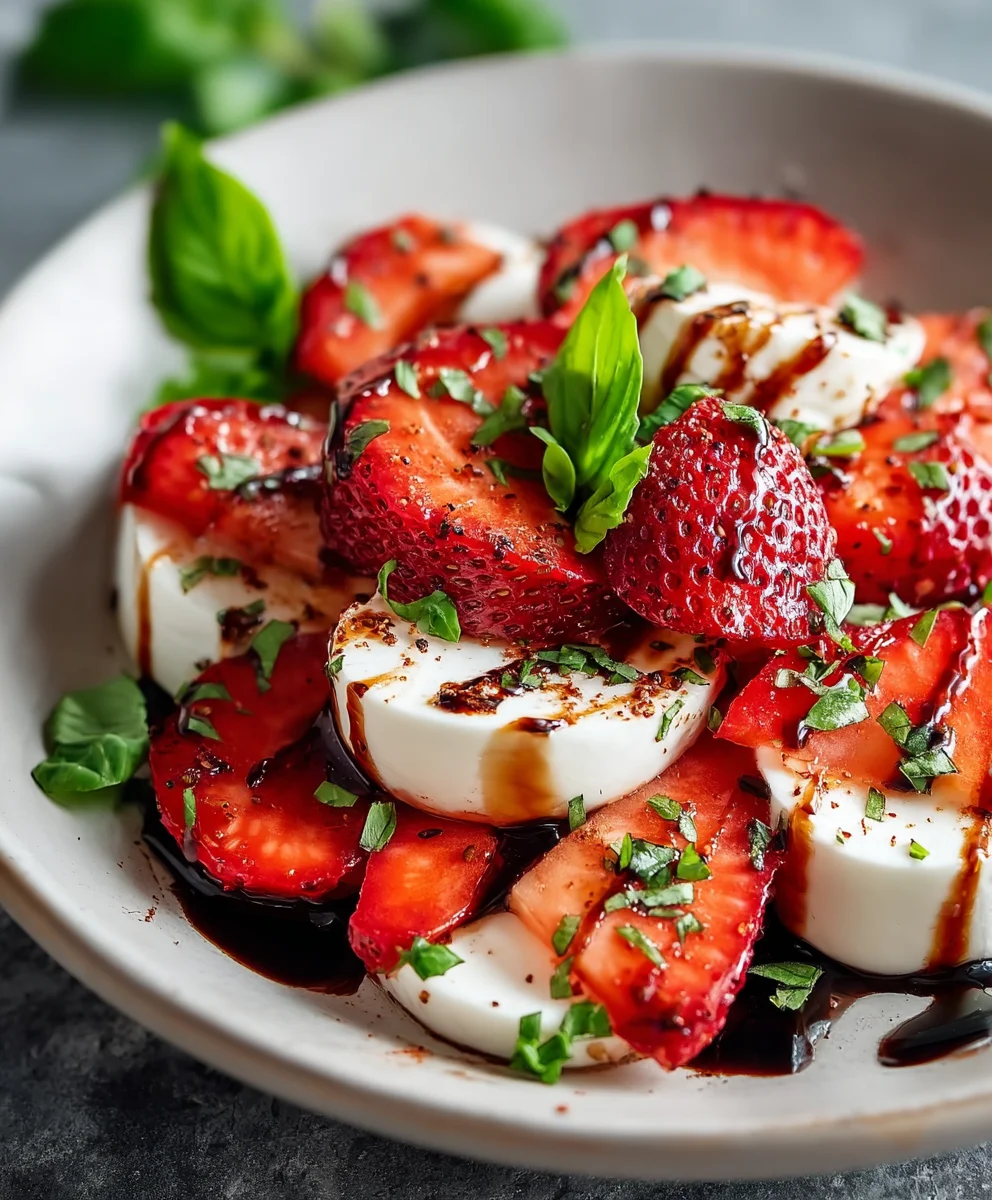 Balsamic Strawberry Caprese Salad - Fresh Twist