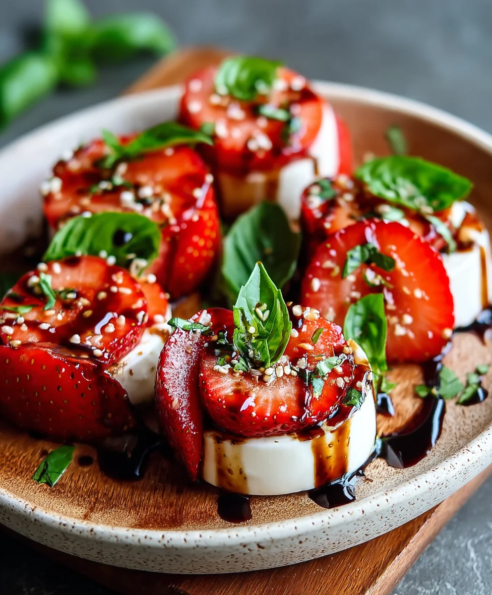 Balsamic Strawberry Caprese Salad - Fresh Twist
