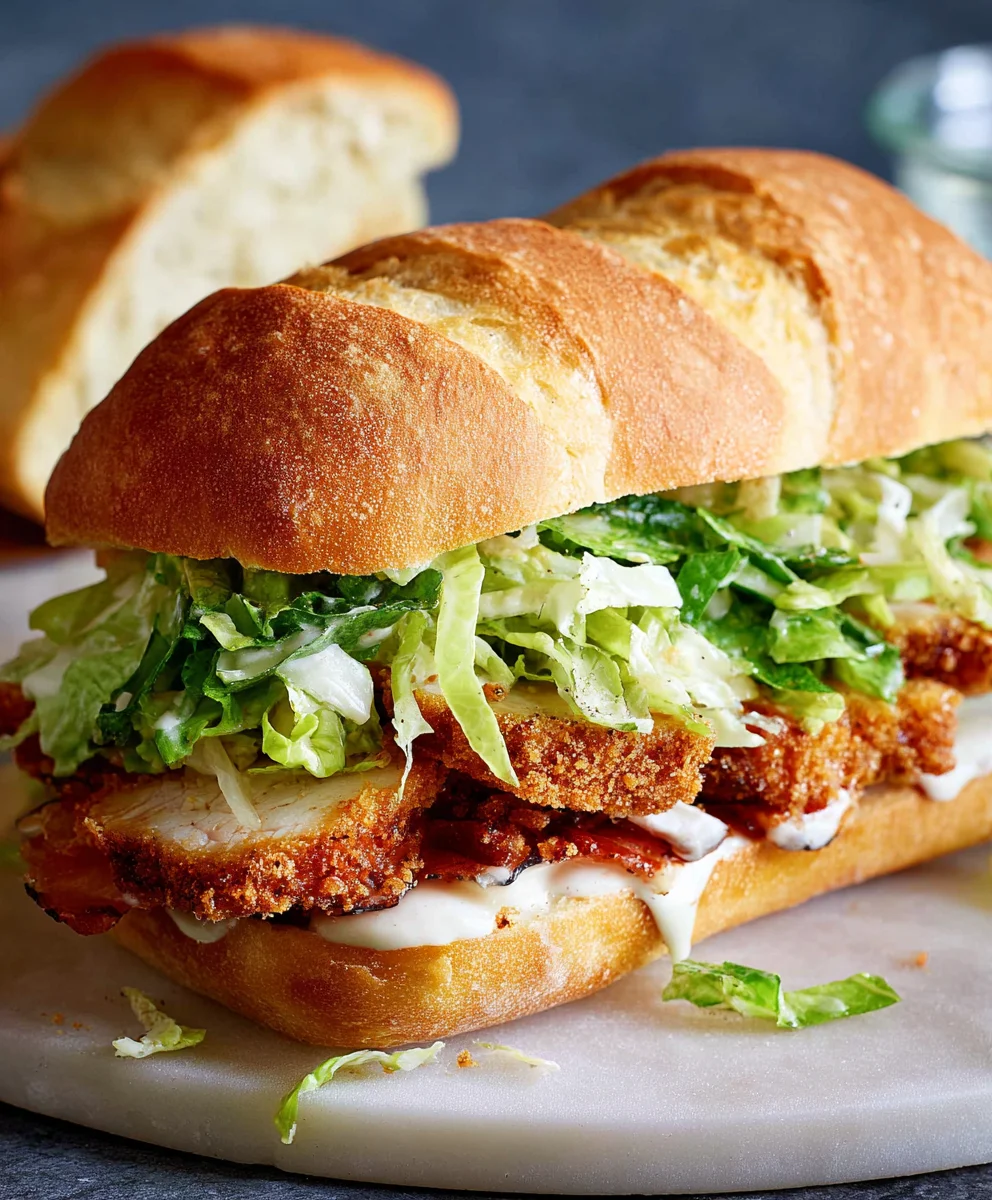 Crispy Chicken Caesar Sandwich-Quick & Easy Recipe