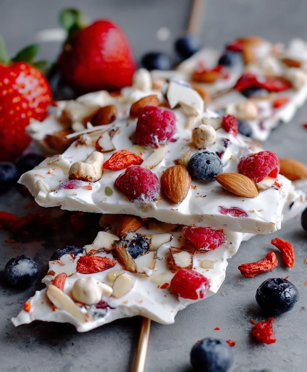 Easy Frozen Yogurt Bark Recipe - Healthy Treat
